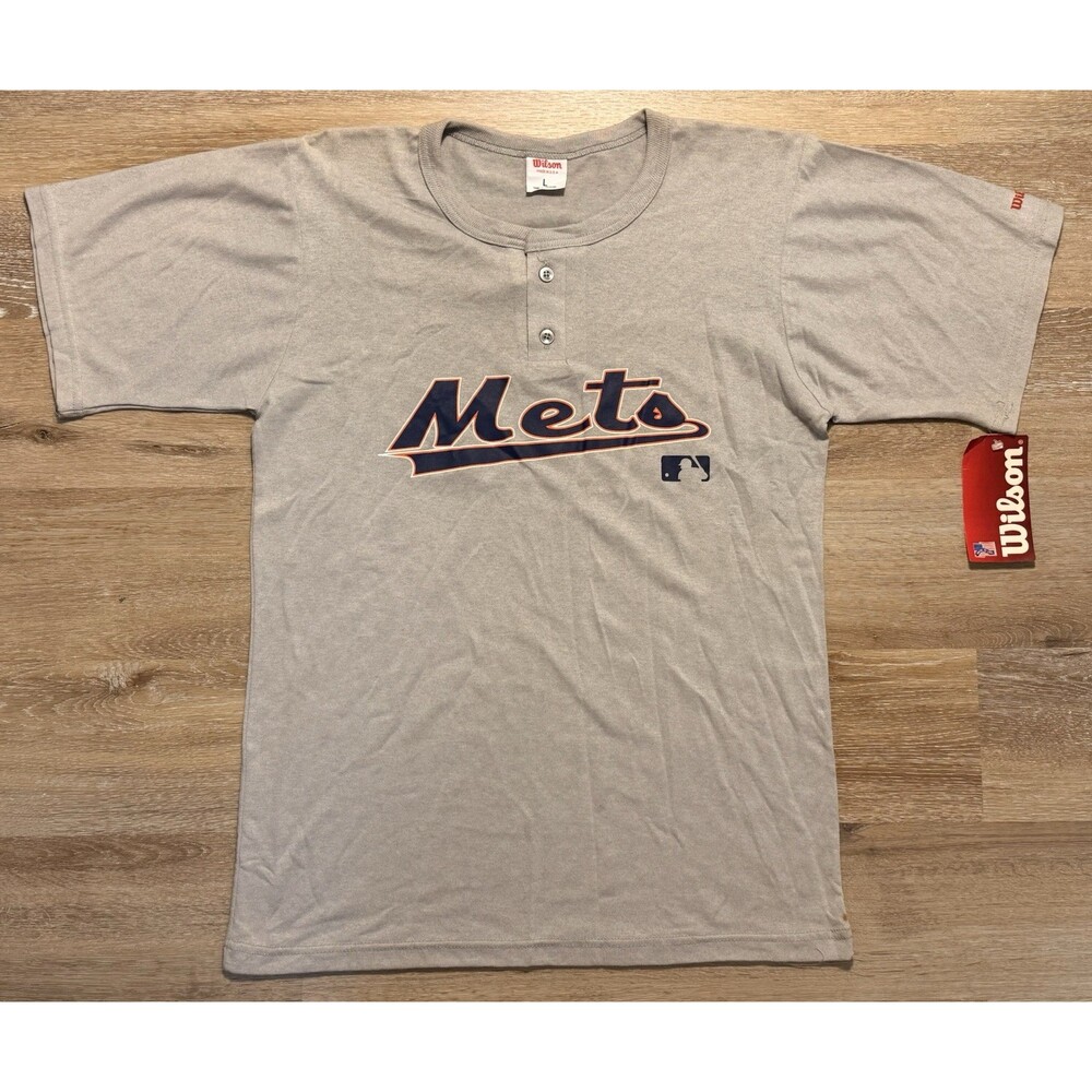 Vintage Mets Baseball Wilson Jersey Kids T-Shirt New With Tags Size Youth L